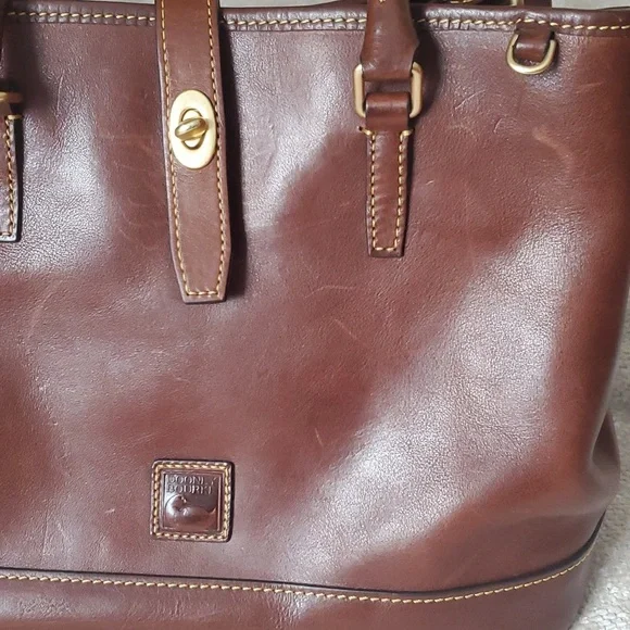 Dooney and Bourke Florentine Leather Perry Satchel - Picture 6 of 12